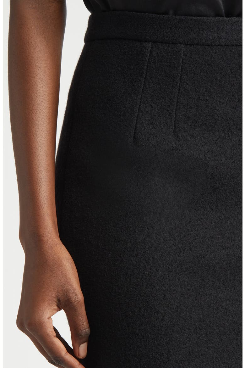Virgin Wool Pencil Skirt, Alternate, color, NERO