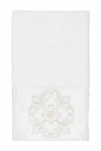 Alyssa Embellished Hand Towel - White