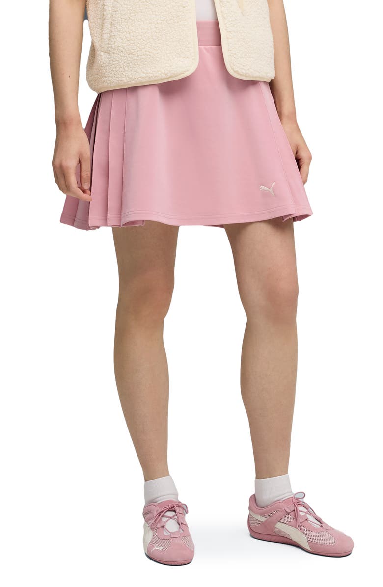 PUMA Pleated Miniskirt, Main, color, Poised Pink