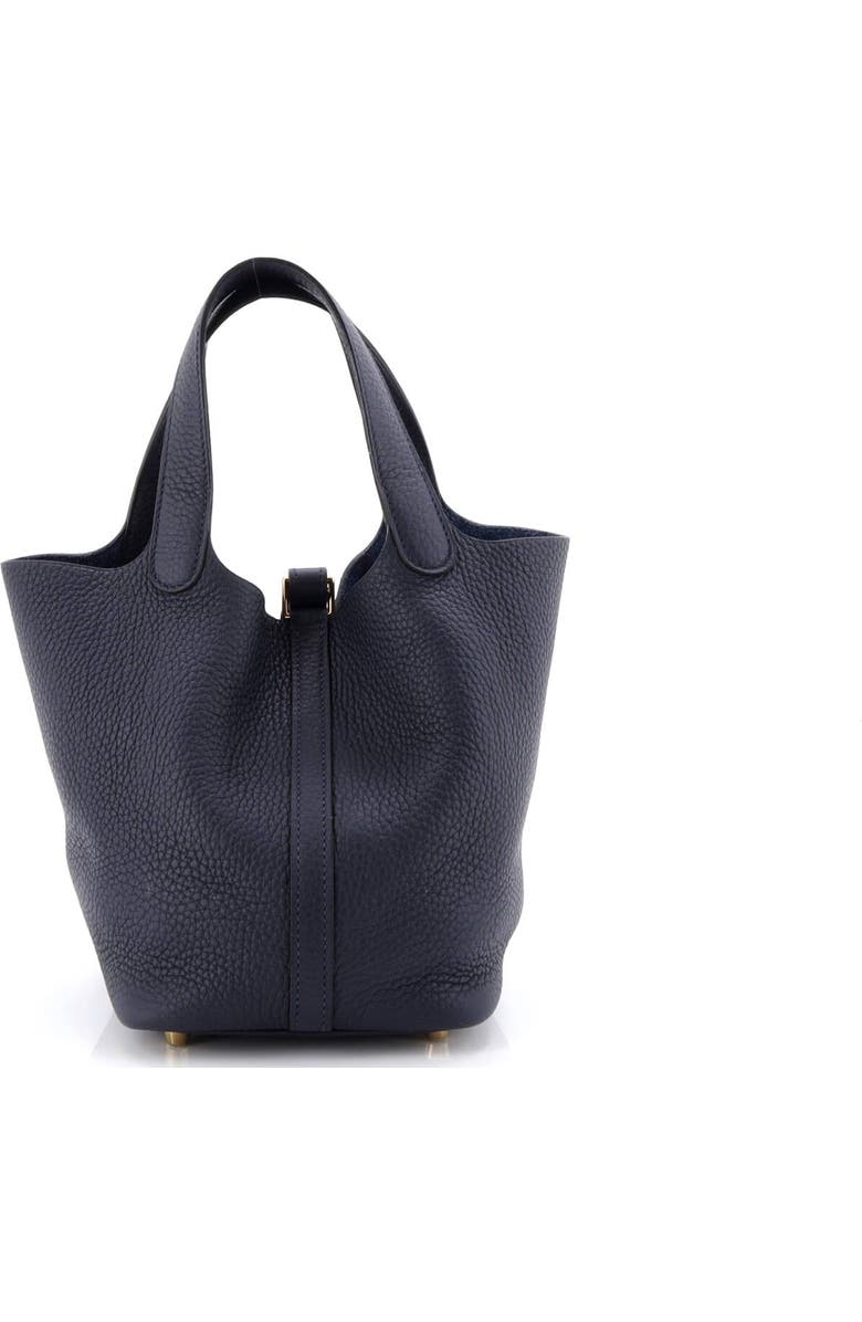 Pre-Owned Hermes Picotin Lock Bag Clemence PM, Alternate, color, Bleu Nuit