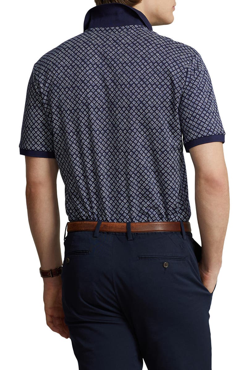 Polo Ralph Lauren Classic Fit Foulard Print Cotton Interlock Polo, Alternate, color, 