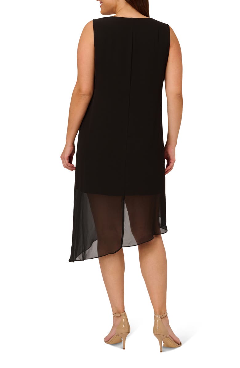 Adrianna Papell Drape Sleeveless Chiffon Dress, Alternate, color,