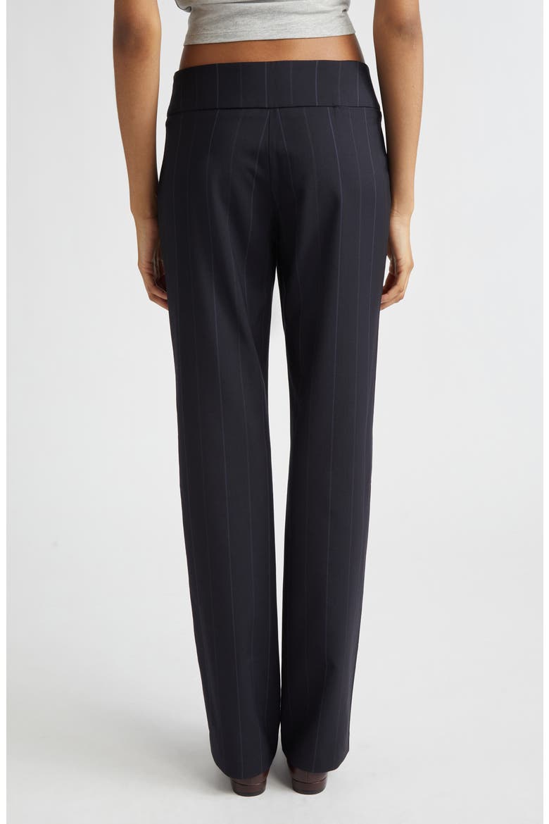 Saba Pinstripe Low Waist Straight Leg Pants, Alternate, color, BLUE
