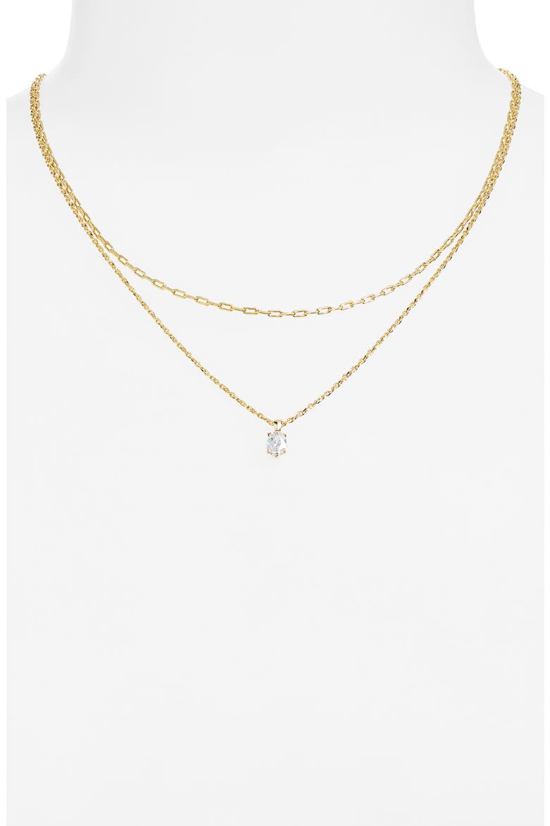 Cailin Layered Necklace, Alternate, color, GOLD WHITE CRYSTAL