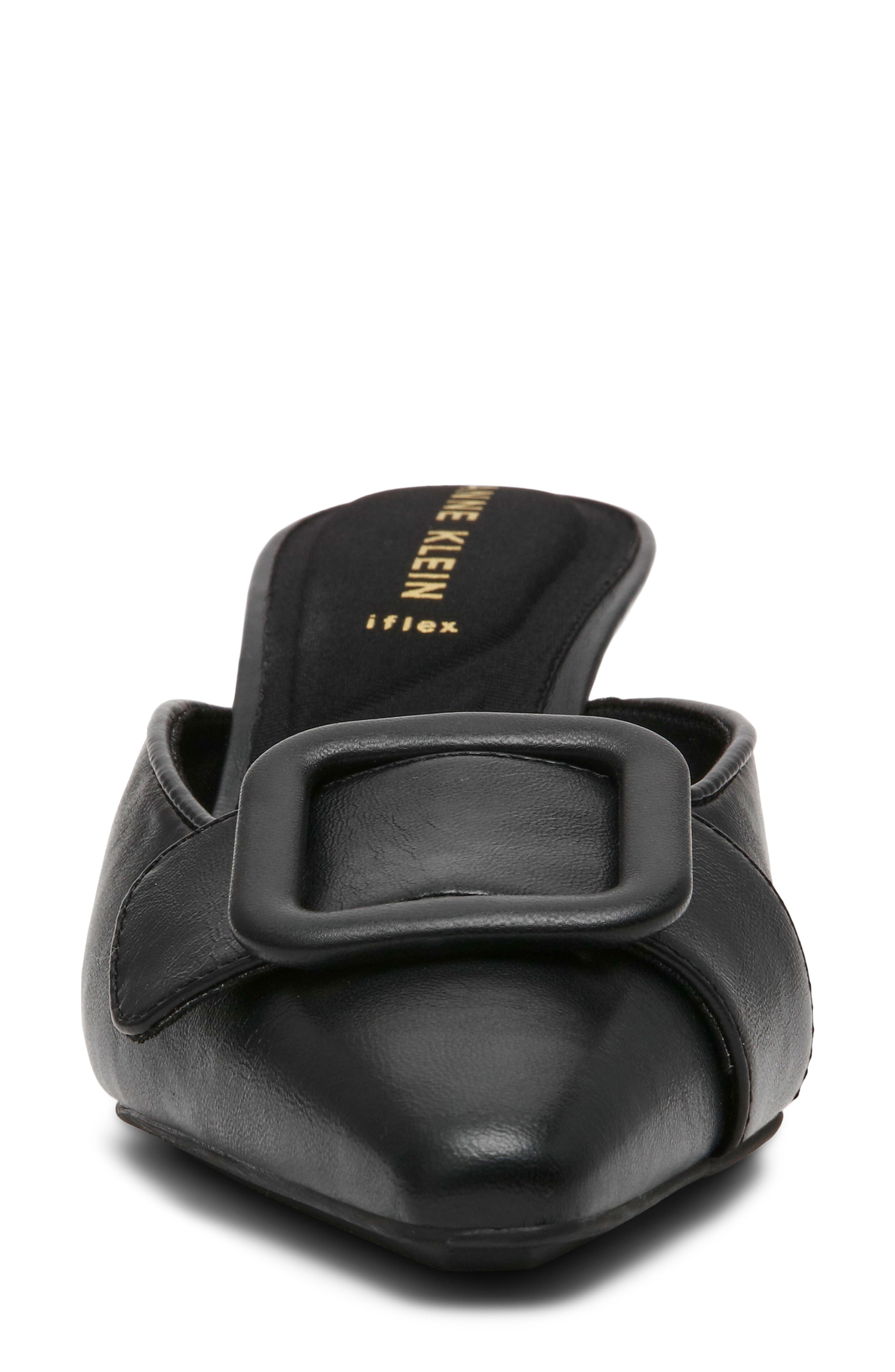 Anne Klein Cassia Kitten Heel Mule, Alternate, color, Black Pu