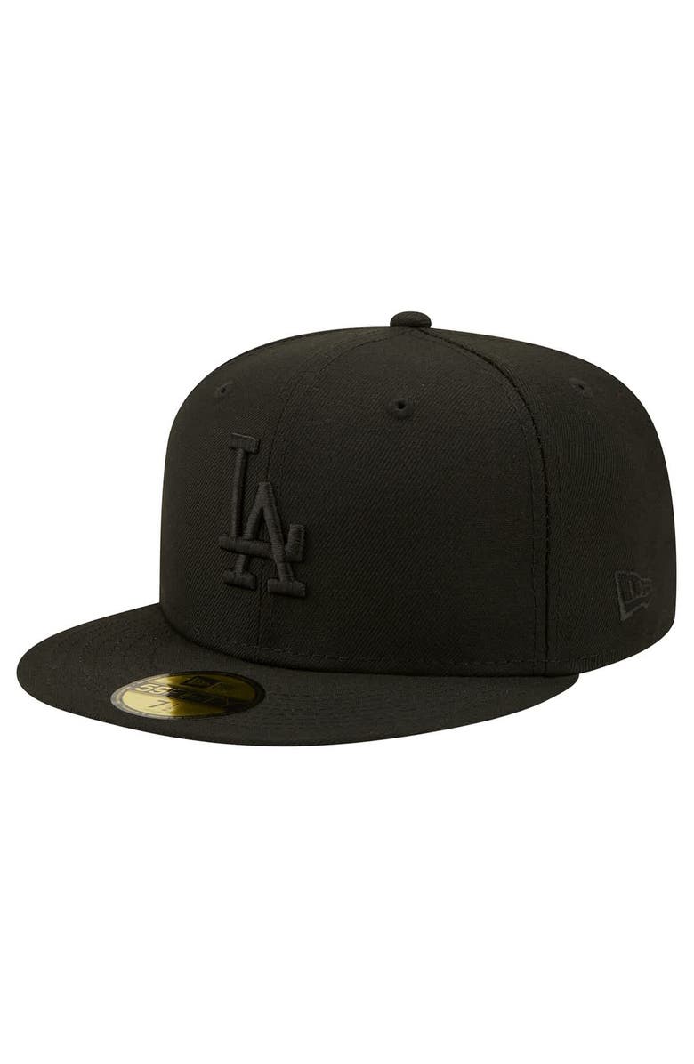 New Era Men's New Era Black Los Angeles Dodgers 2024/25 Back to Back Champions Circle Side Patch Fitted 59FIFTY Hat, Alternate, color, Black