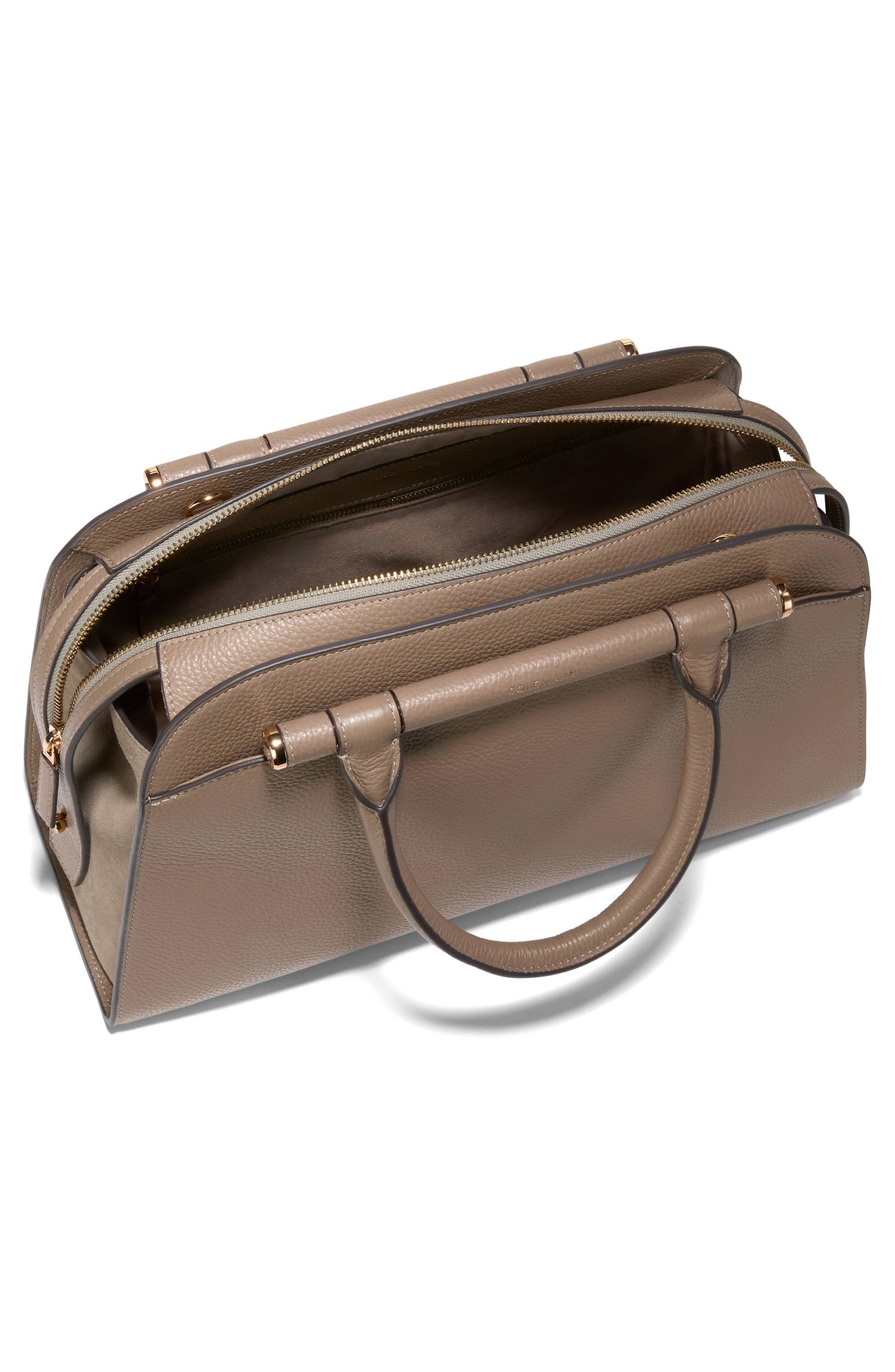 Cole Haan Medium Catherine Leather Satchel, Alternate, color, Irish Coffee