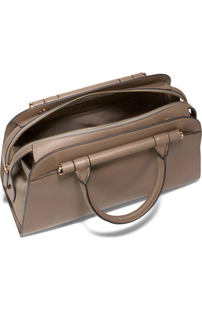 Cole Haan Medium Catherine Leather Satchel, Alternate, color, Irish Coffee