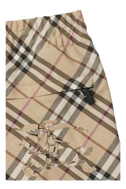 Burberry Vintage Check-print Shorts In Alabaster