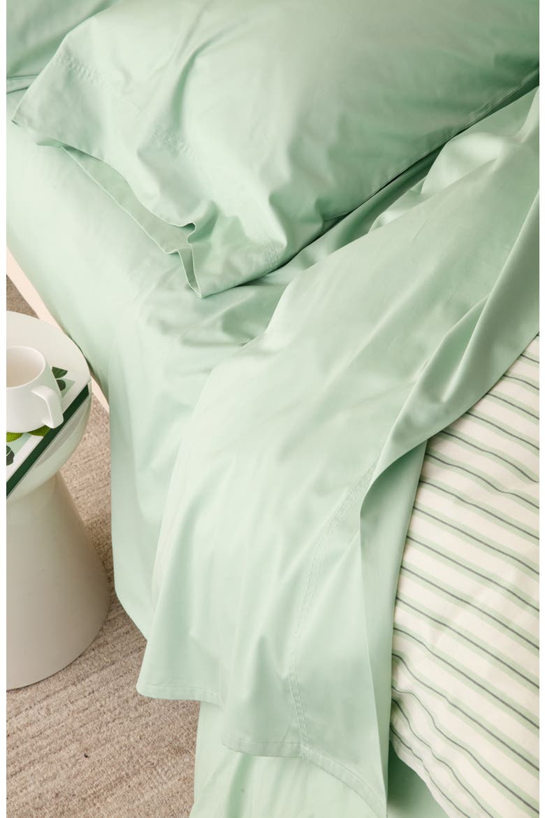 400 Thread Count Organic Cotton Sateen Sheet Set, Alternate, color, GREEN FONDANT