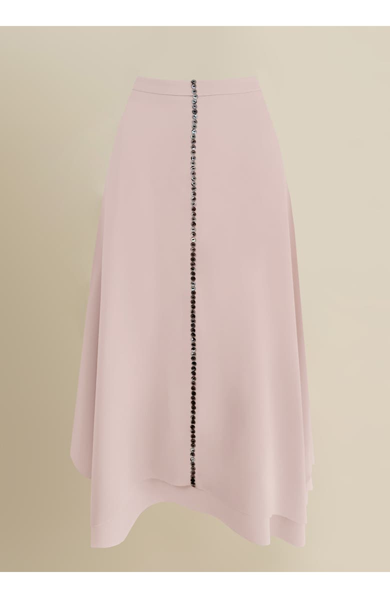 Contessa Mills Coraline Flowing Brushed Satin Maxi Skirt, Main, color, Pink