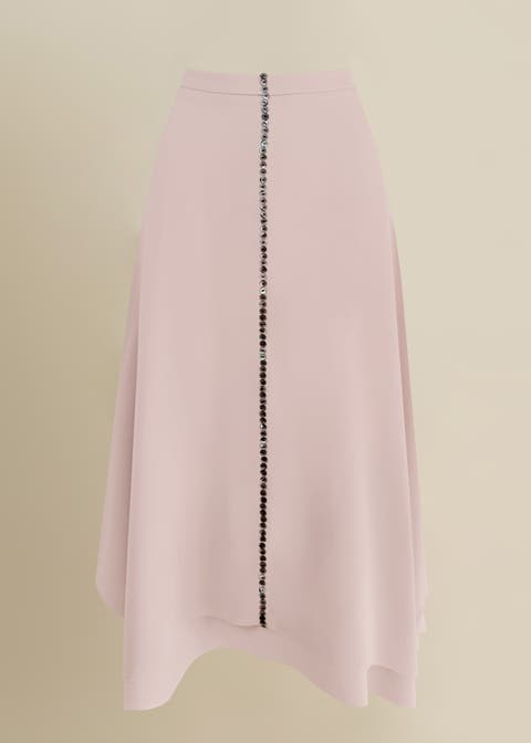 Coraline Flowing Brushed Satin Maxi Skirt