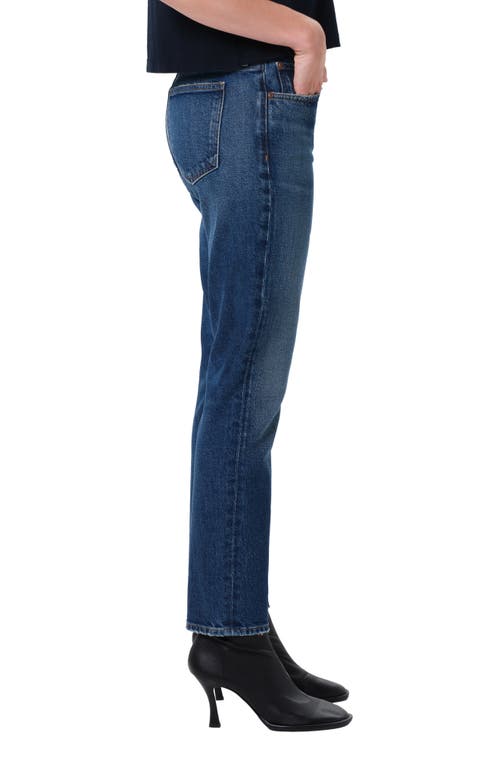 Agolde Cocktail Ankle Slim Straight Leg Jeans In Blue