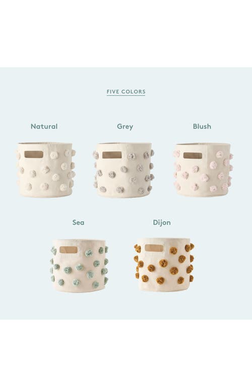 Pehr Pompom Canvas Bin In Brown