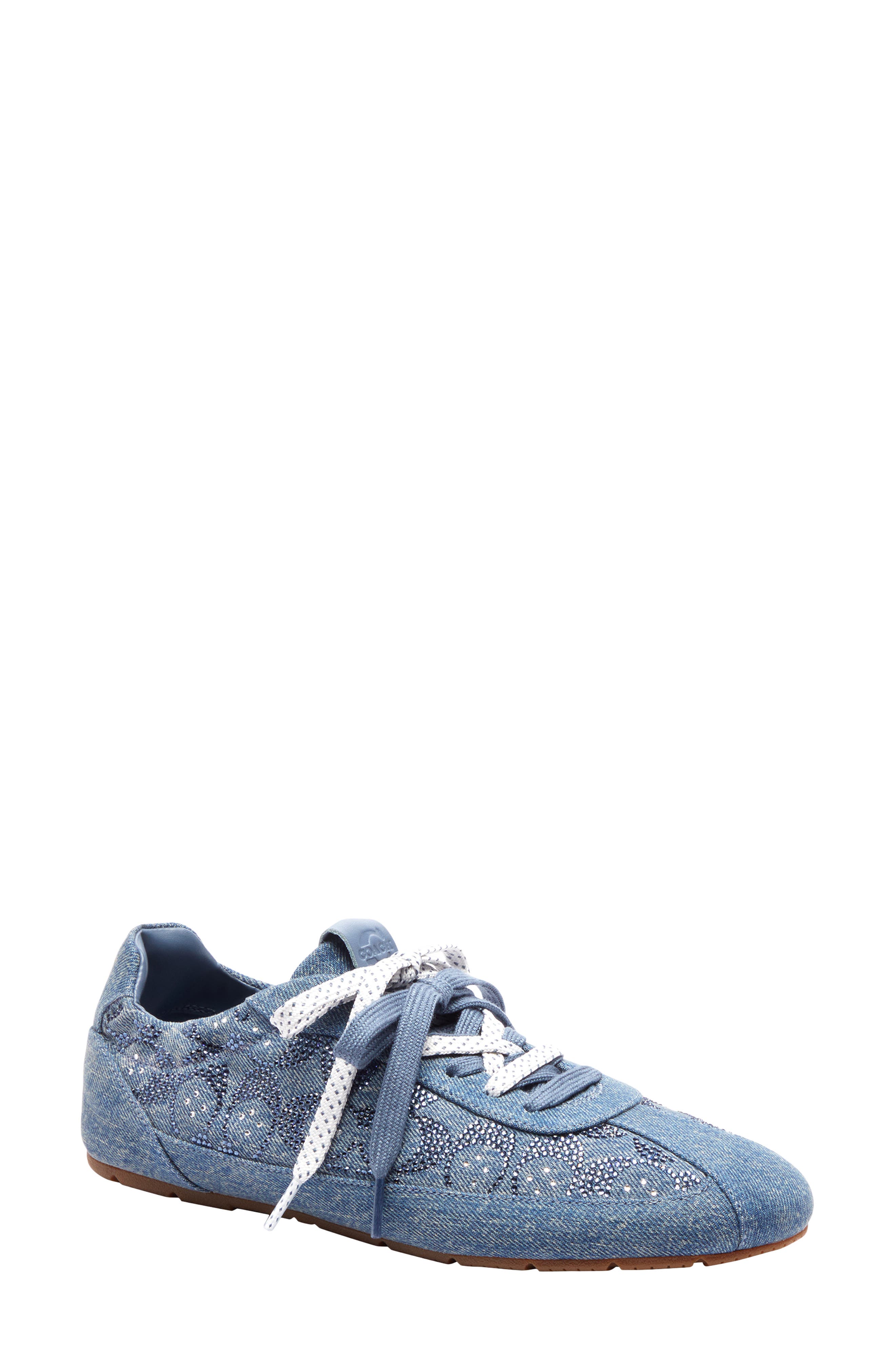COACH Crystal Logo Sneaker, Main, color, Denim Blue