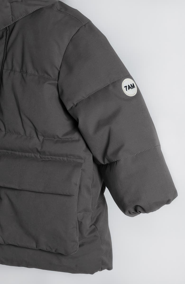 7 A.M. Enfant Kids' Benji Water Repellent Puffer Jacket, Alternate, color, Smokey