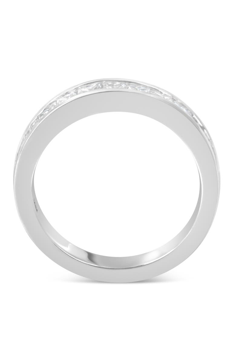 18K White Gold Princess Cut 1.0 Cttw Diamond Band Ring, Alternate, color, White Gold