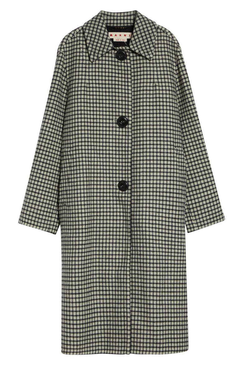 Check Longline Wool Coat, Main, color, CHY06CITRINE