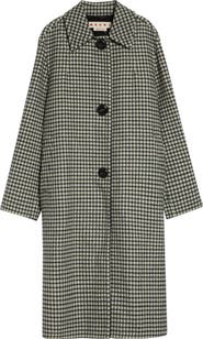 Marni Check Longline Wool Coat