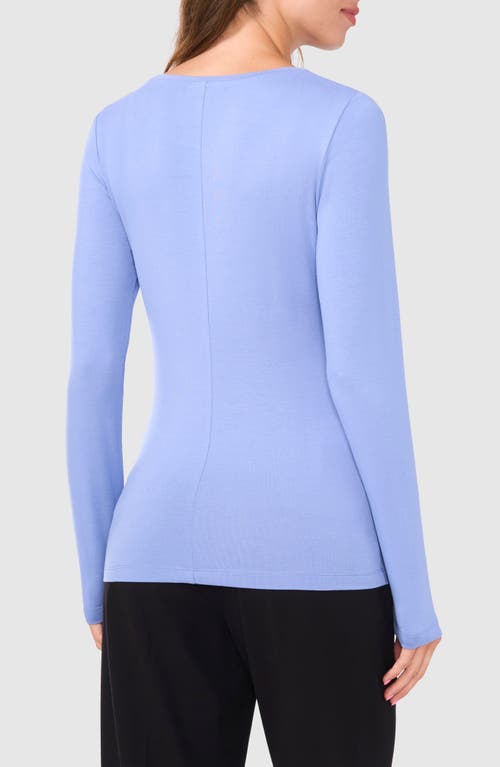 Halogen ® Crewneck Long Sleeve T-shirt In Blue Blossom