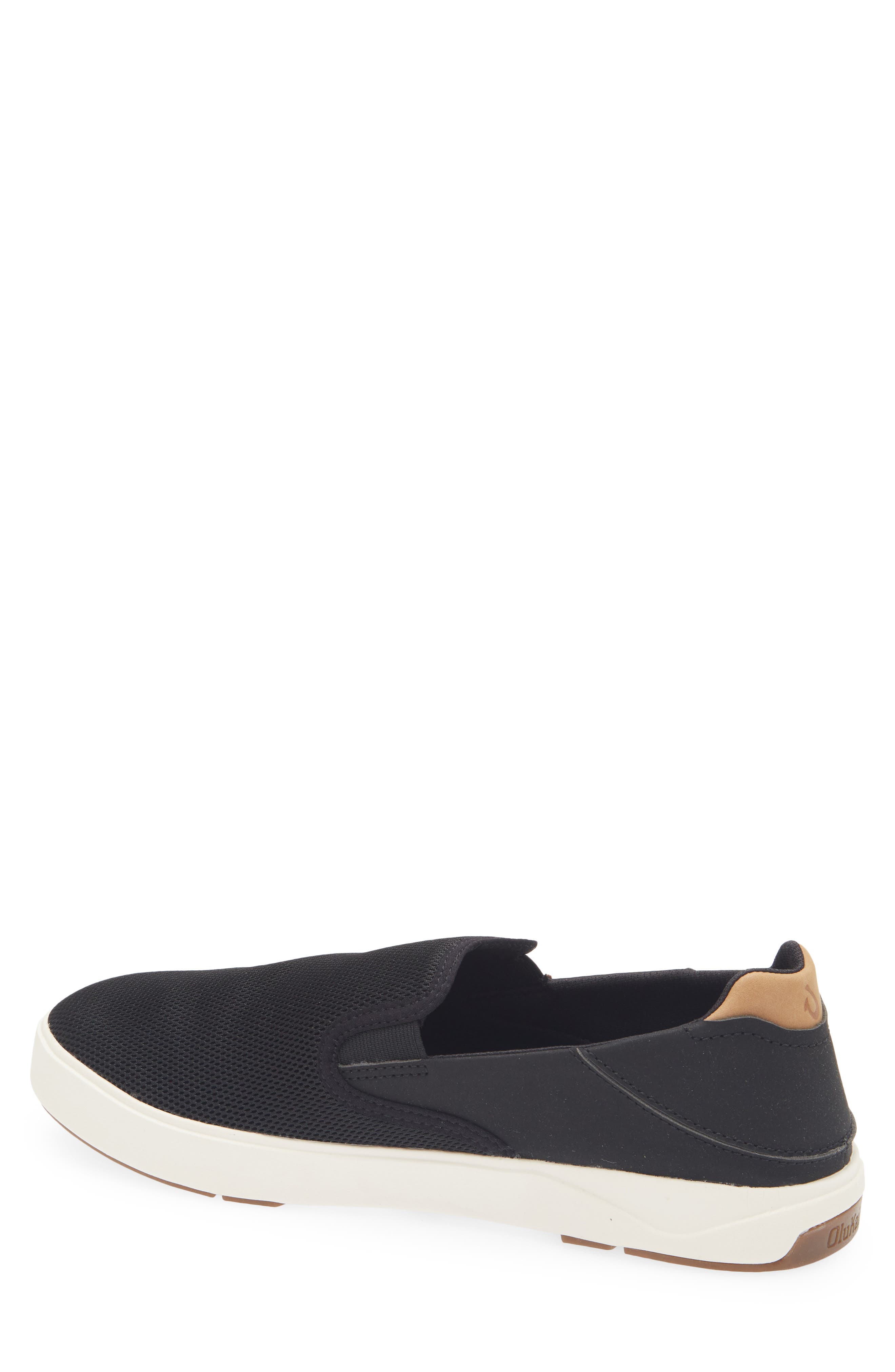 OluKai Laeahi Nui Convertible Slip-On Sneaker, Alternate, color, Black / Tan