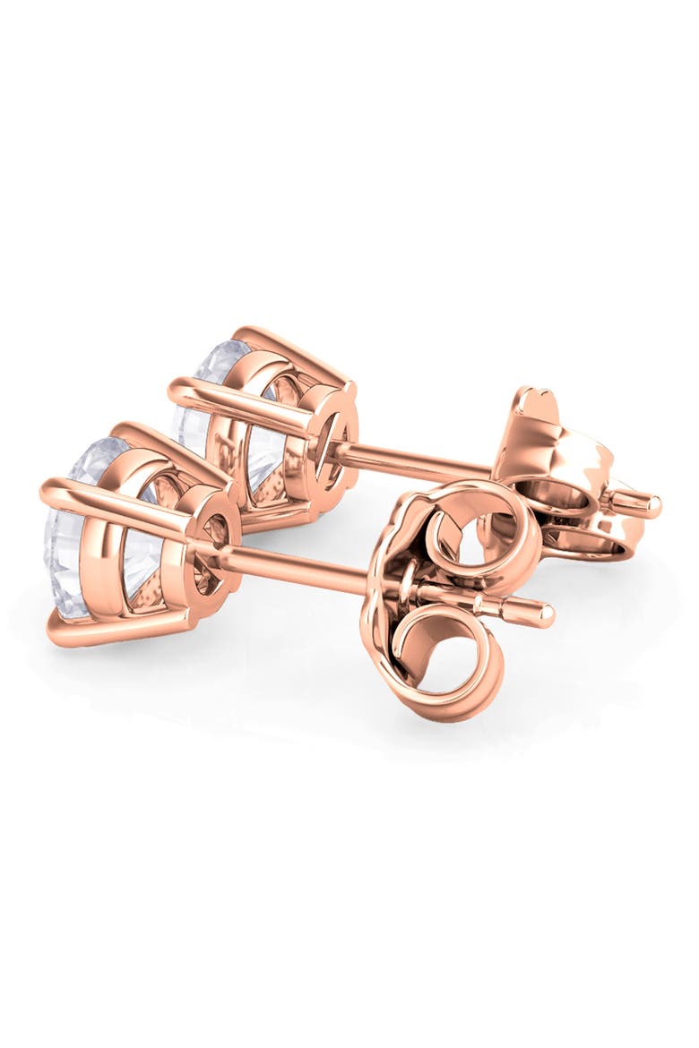 Round Lab Created Diamond Stud Earrings, Alternate, color, 6.00 CTW ROSE GOLD