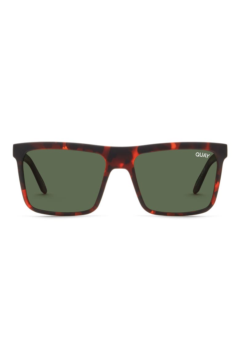Let It Run 48mm Square Sunglasses, Main, color, TORT GOLD / GREEN