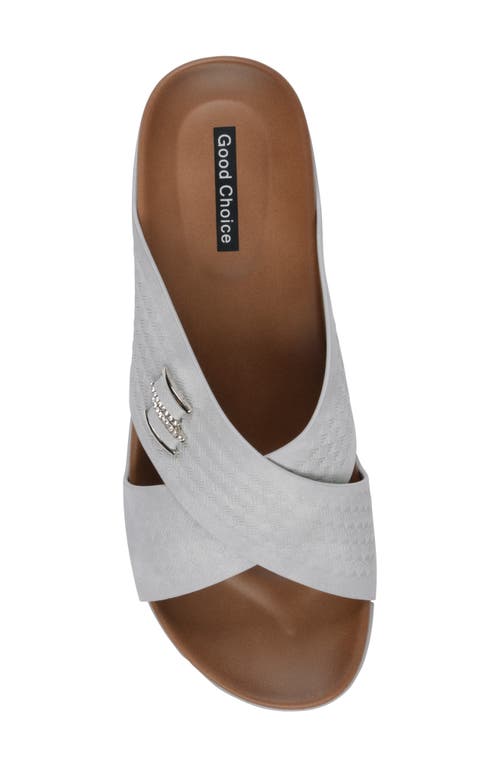 Gc Shoes Carter Comfort Slide Sandal In Silver