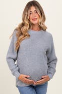 PinkBlush Waffle Knit Rounded Hem Sweater