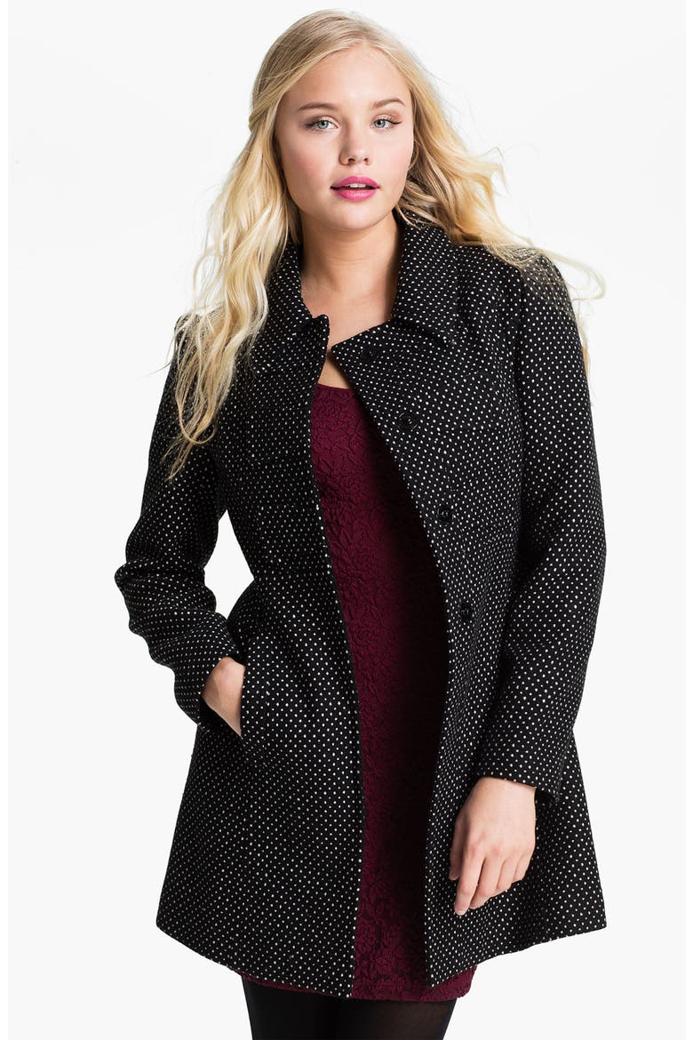 BP. Mini Dot Coat, Main, color, BLACK/ WHITE