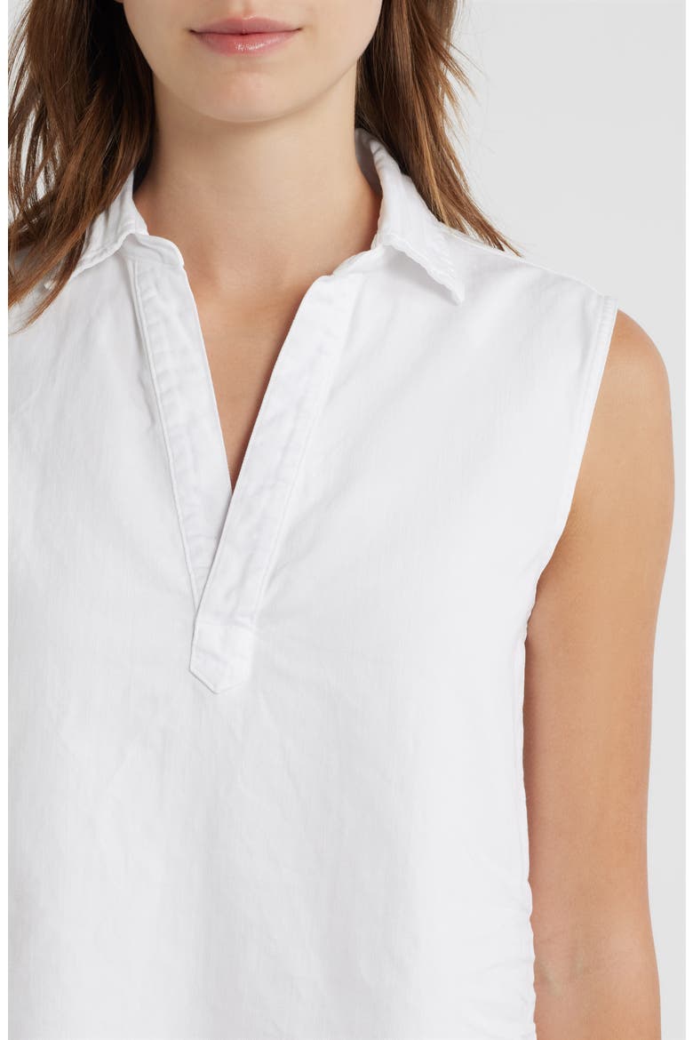 Olivia Popover Tank, Alternate, color, WHITE TATTERED DENIM