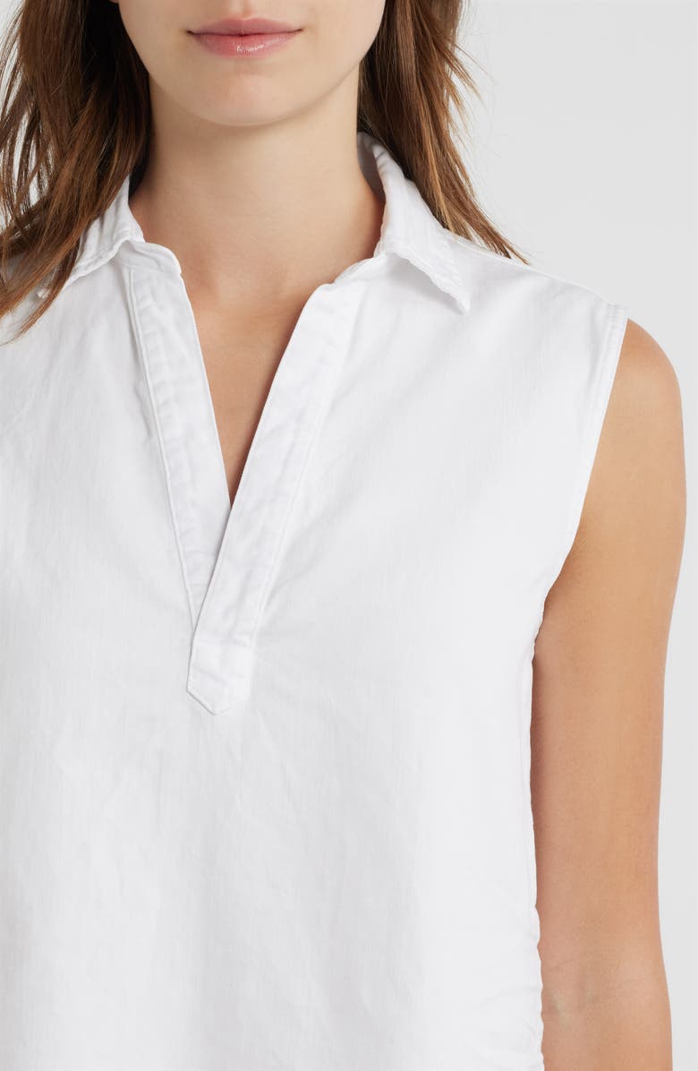 Frank & Eileen Olivia Popover Tank, Alternate, color, White Tattered Denim