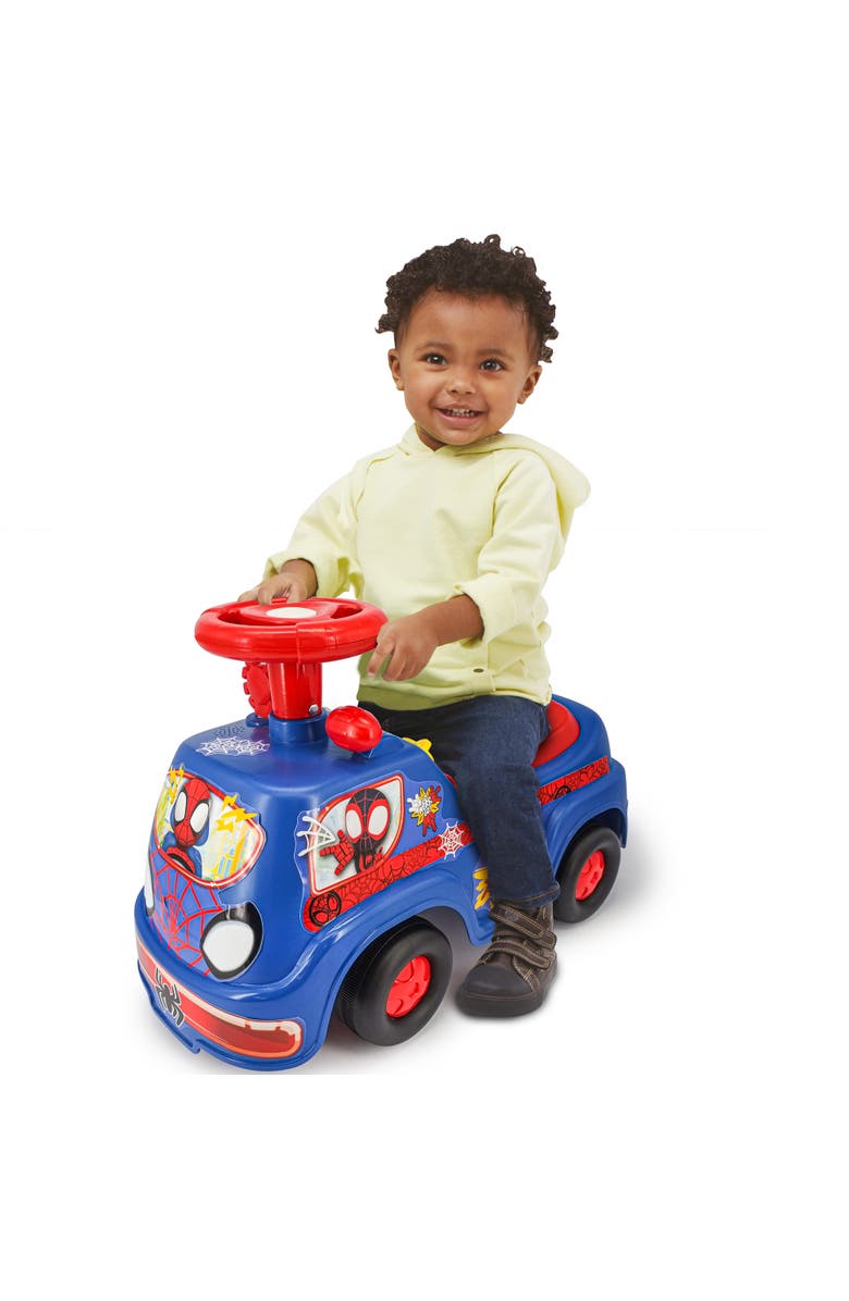 Kiddieland Spiderman My First Spidey Racer Lights & Sounds Rideon, Alternate, color, Multicolored