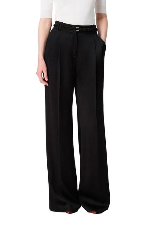 Satin Pleated Trouser