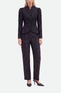 Nocturne Jacquard High Waist Carrot Trousers