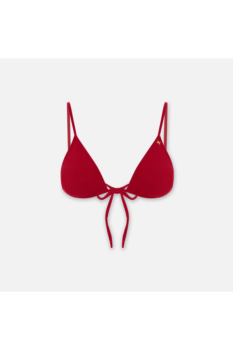 The Solar Reflections Classic Triangle Bikini Top, Main, color, Red