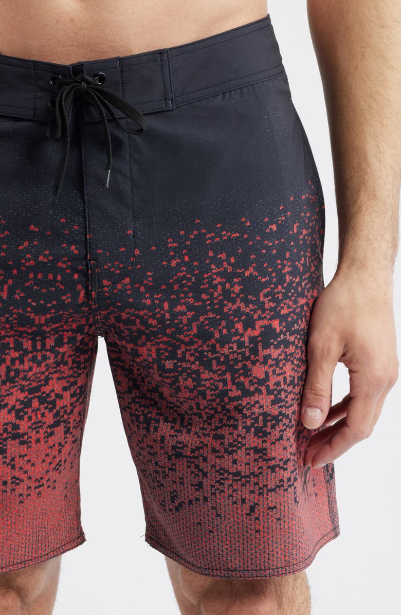 SANTO STUDIO Cole Houshmand Pro Board Shorts, Alternate, color, Black/Red/White