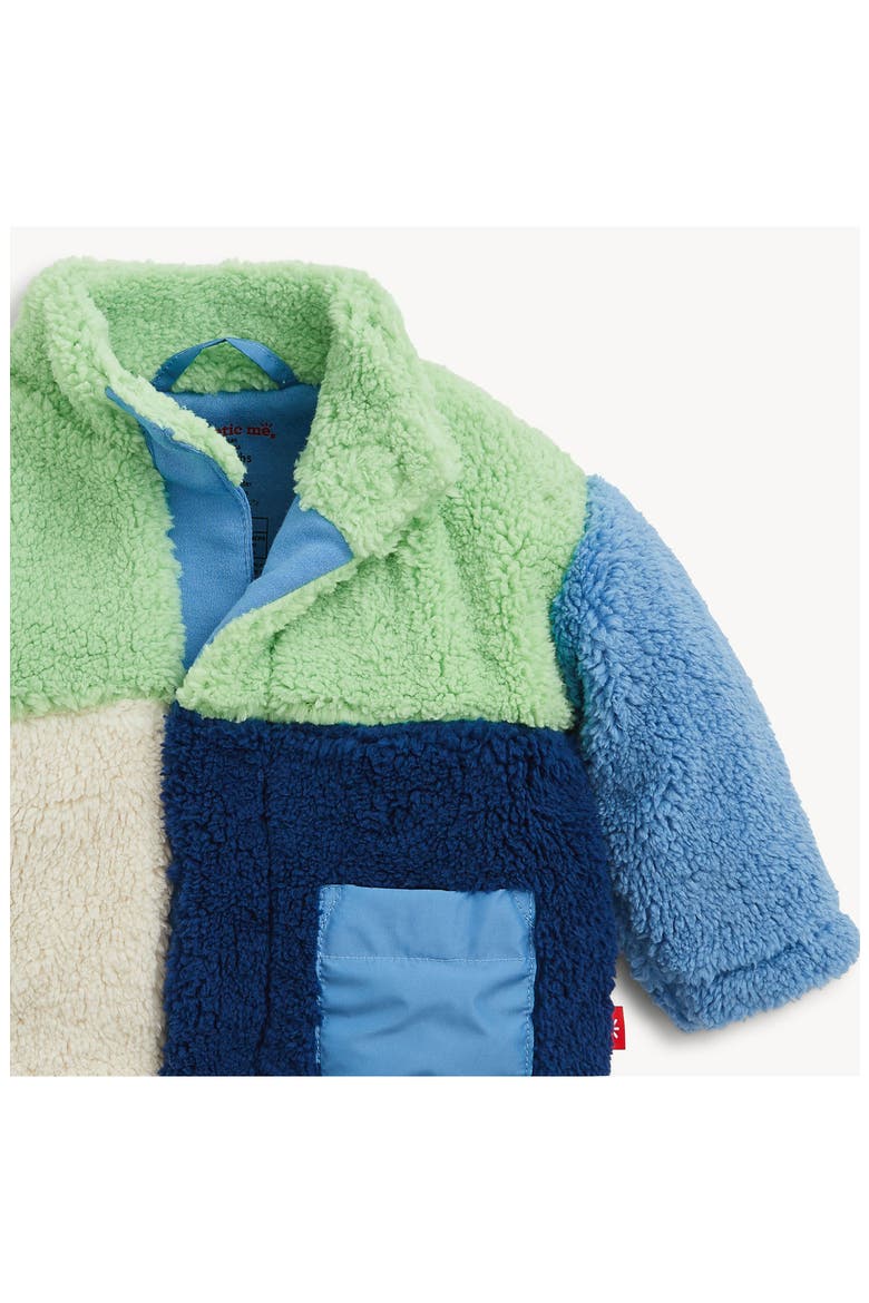 Kids' Colorblocked High-Pile Fleece Jacket, Alternate, color, BLUE MULTI