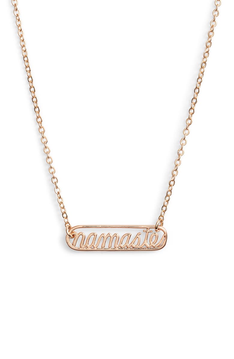 Ten79LA Namaste Plate Necklace, Main, color, 