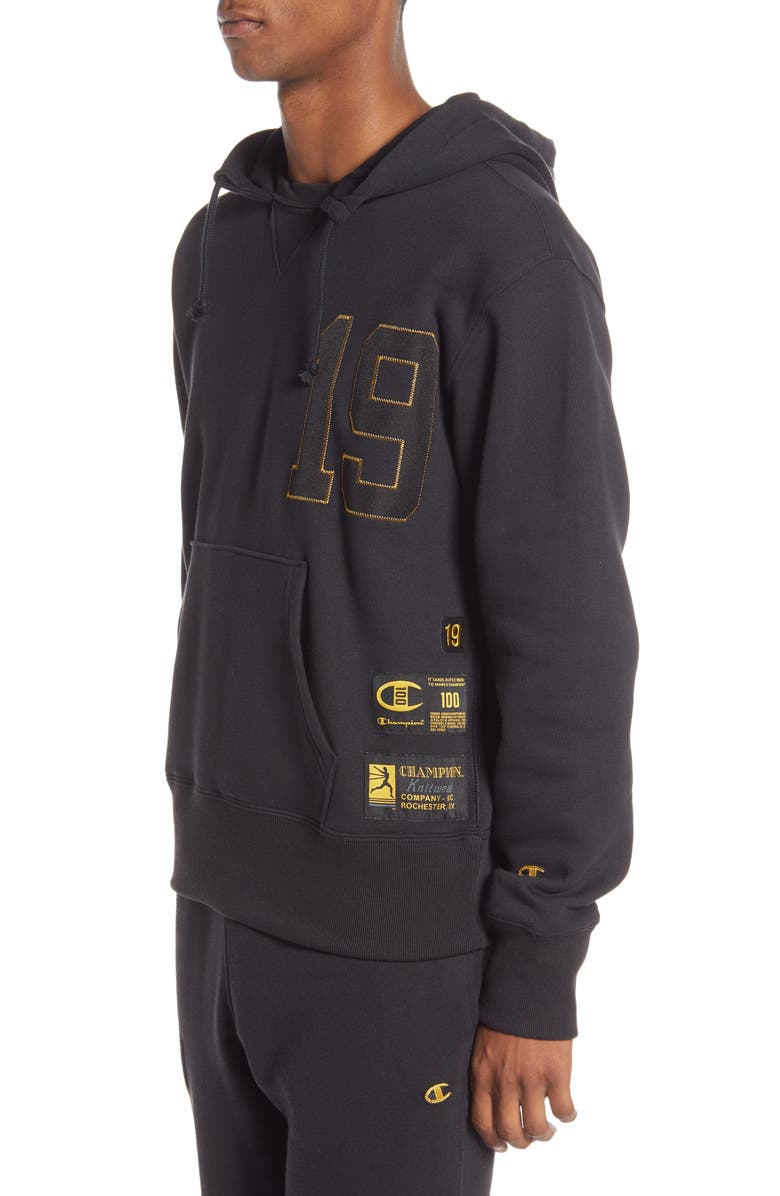 Champion Century Collection Gold 19 Hooded Sweatshirt, Alternate, color, 
