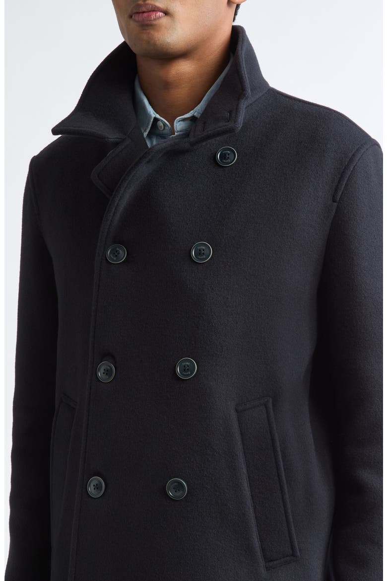 Regular Fit Wool Blend Peacoat, Alternate, color, 9290 DARK BLUE
