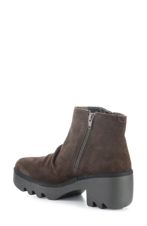 Fly London Tulp Lug Sole Platform Bootie In Brown