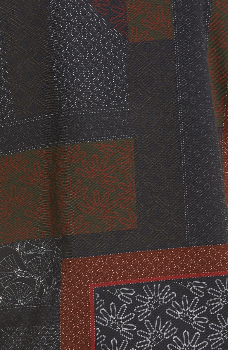 Ted Baker London Relaxx Short Sleeve Hemp & Cotton Button-Up Shirt, Alternate, color, Dk-Red