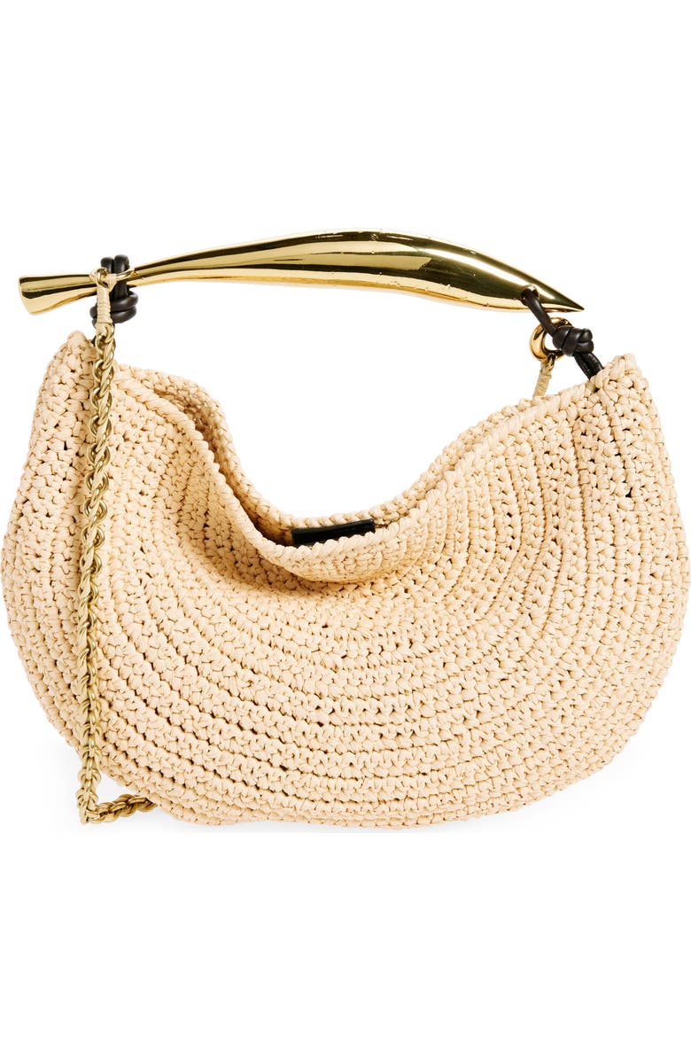 Bottega Veneta Small Sardine Crochet Raffia Top Handle Bag, Main, color,