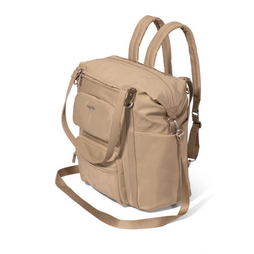 Baggallini Nolita Convertible Backpack In Taupe Twill