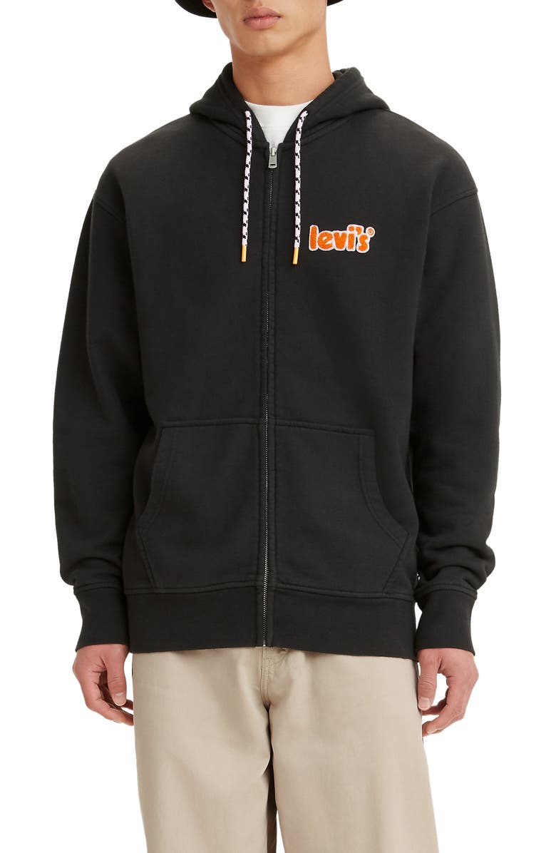 Levi's<sup>®</sup> Relaxed T2 Graphic Zip-Up Hoodie, Main, color,