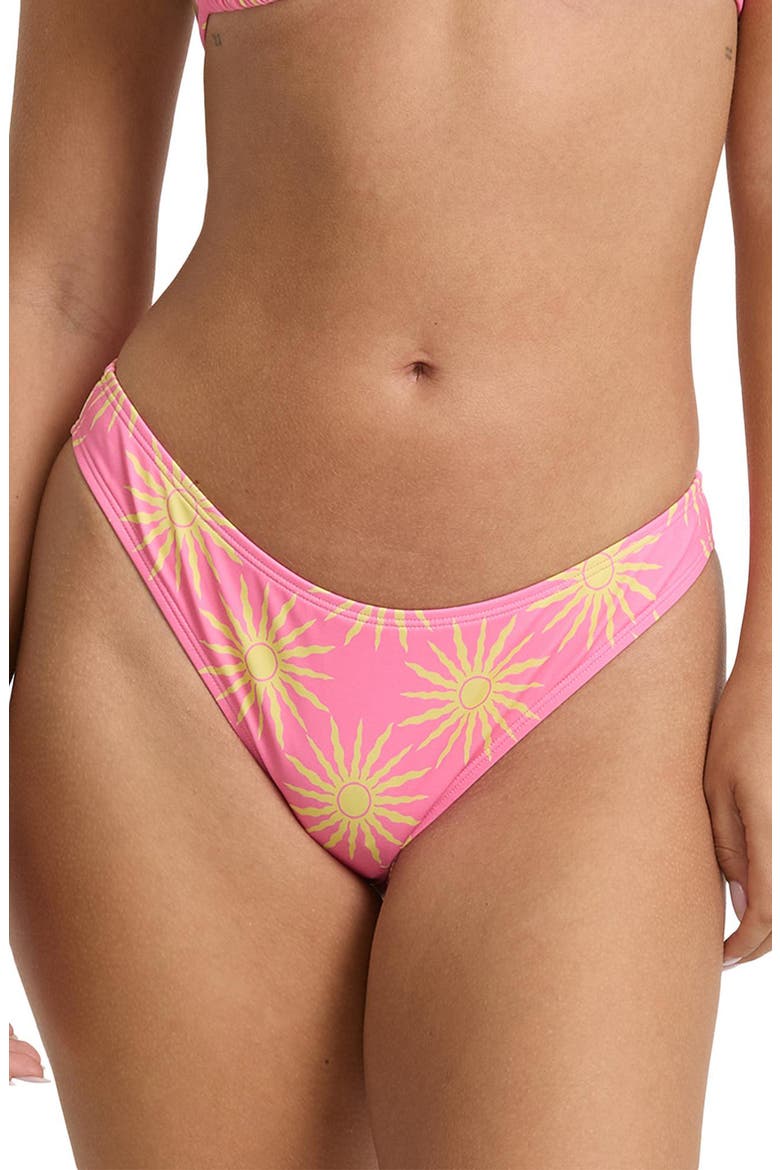 So Sunny Hike High Leg Bikini Bottoms, Main, color, SEA PINK