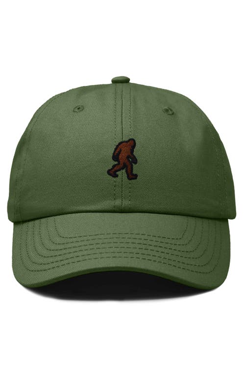 Dalix Sasquatch Embroidered Dad Hat In Olive