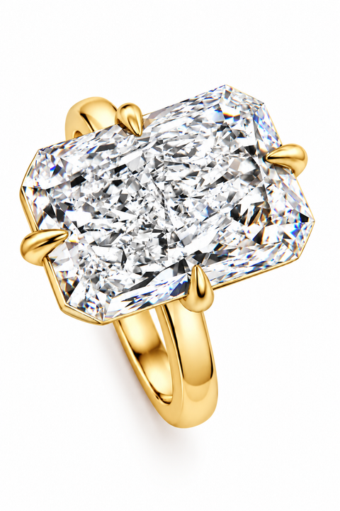 Certified 11ct Radiant Diamond Solitaire Engagement Ring 14k Gold/pt Lab Grown