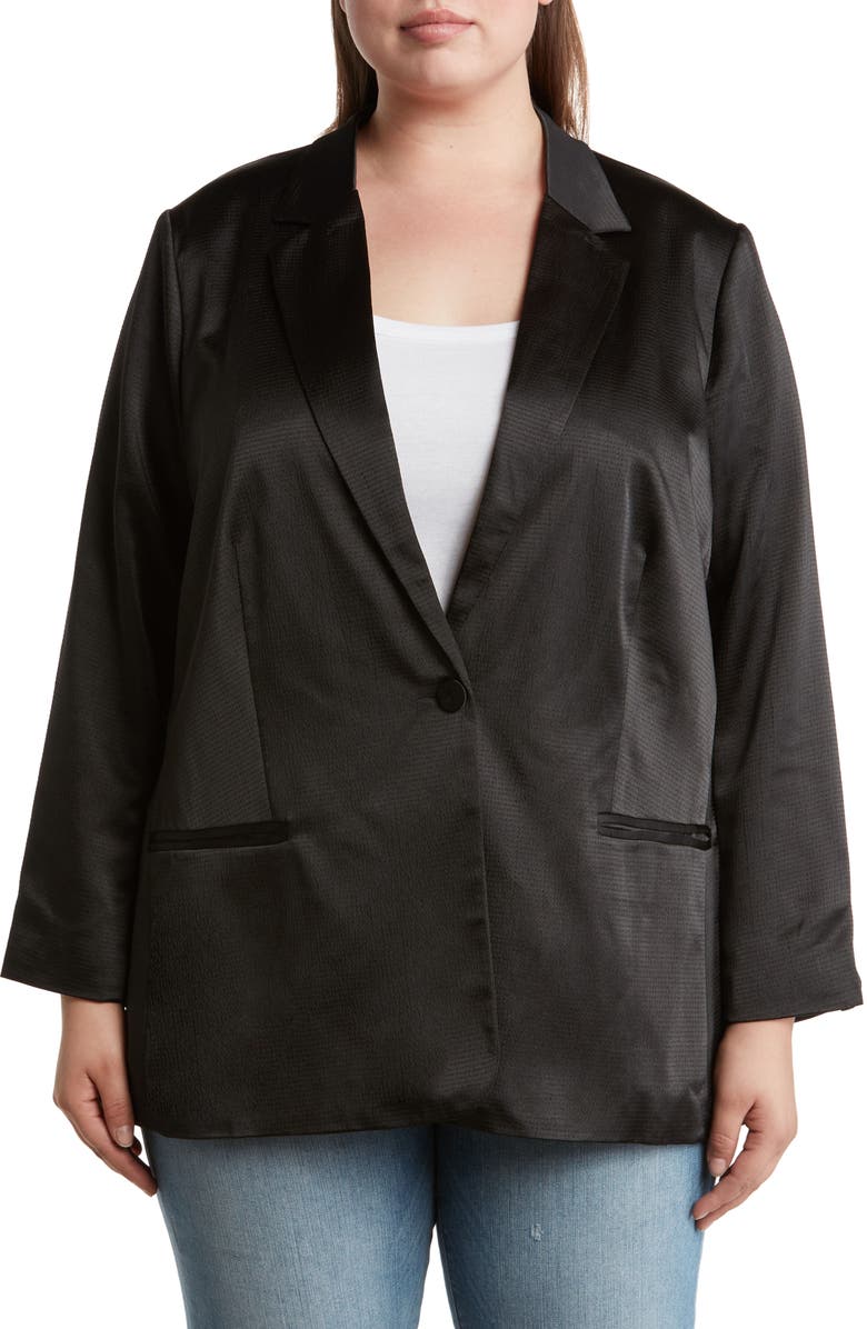 DR2 by Daniel Rainn One Button Notch Lapel Blazer, Alternate, color,